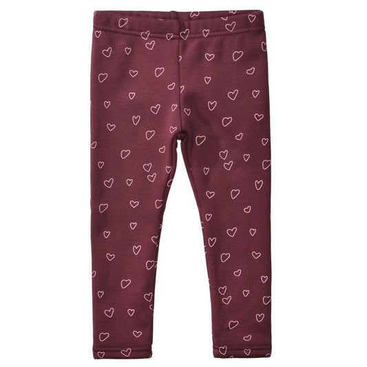 Thermoleggings mit Allover-Herzen-Print