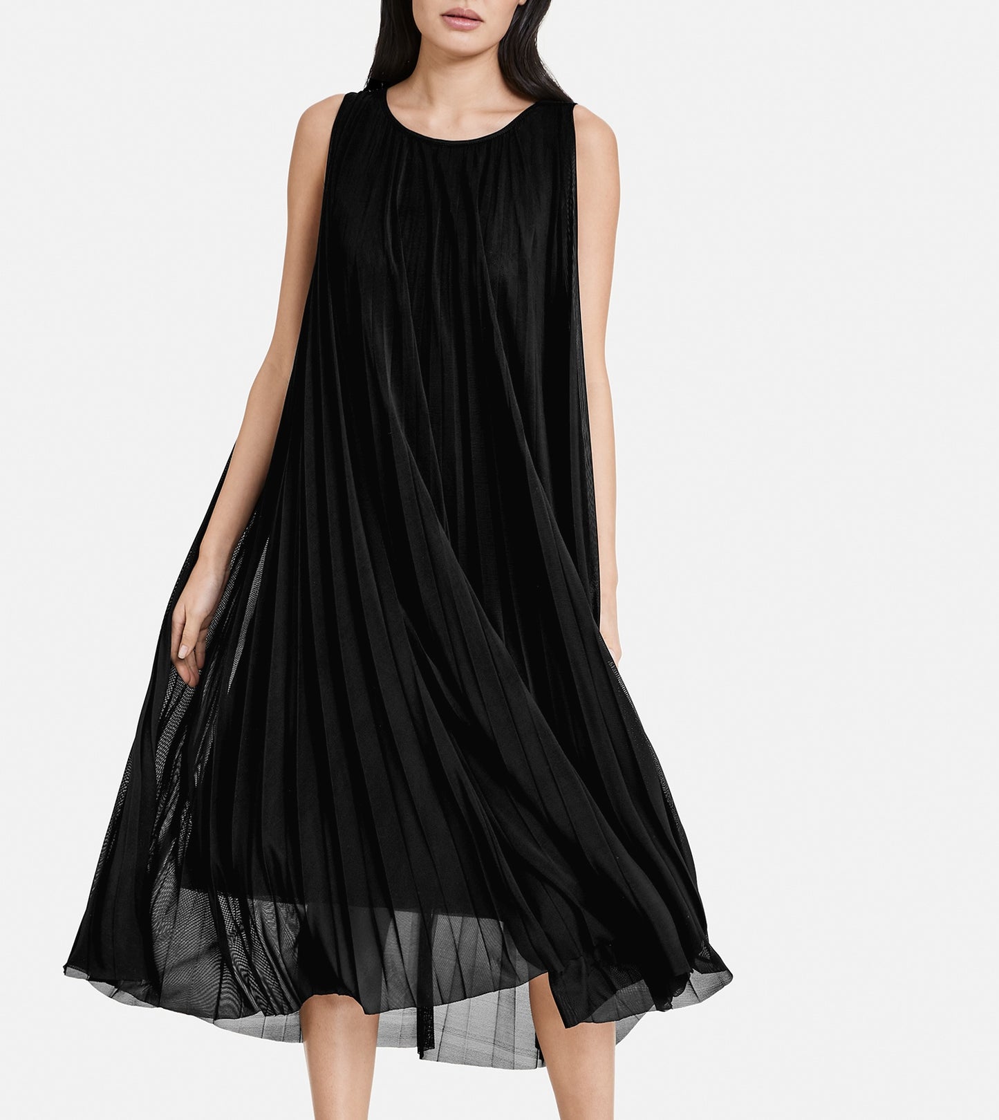 Ärmelloses Plisseekleid