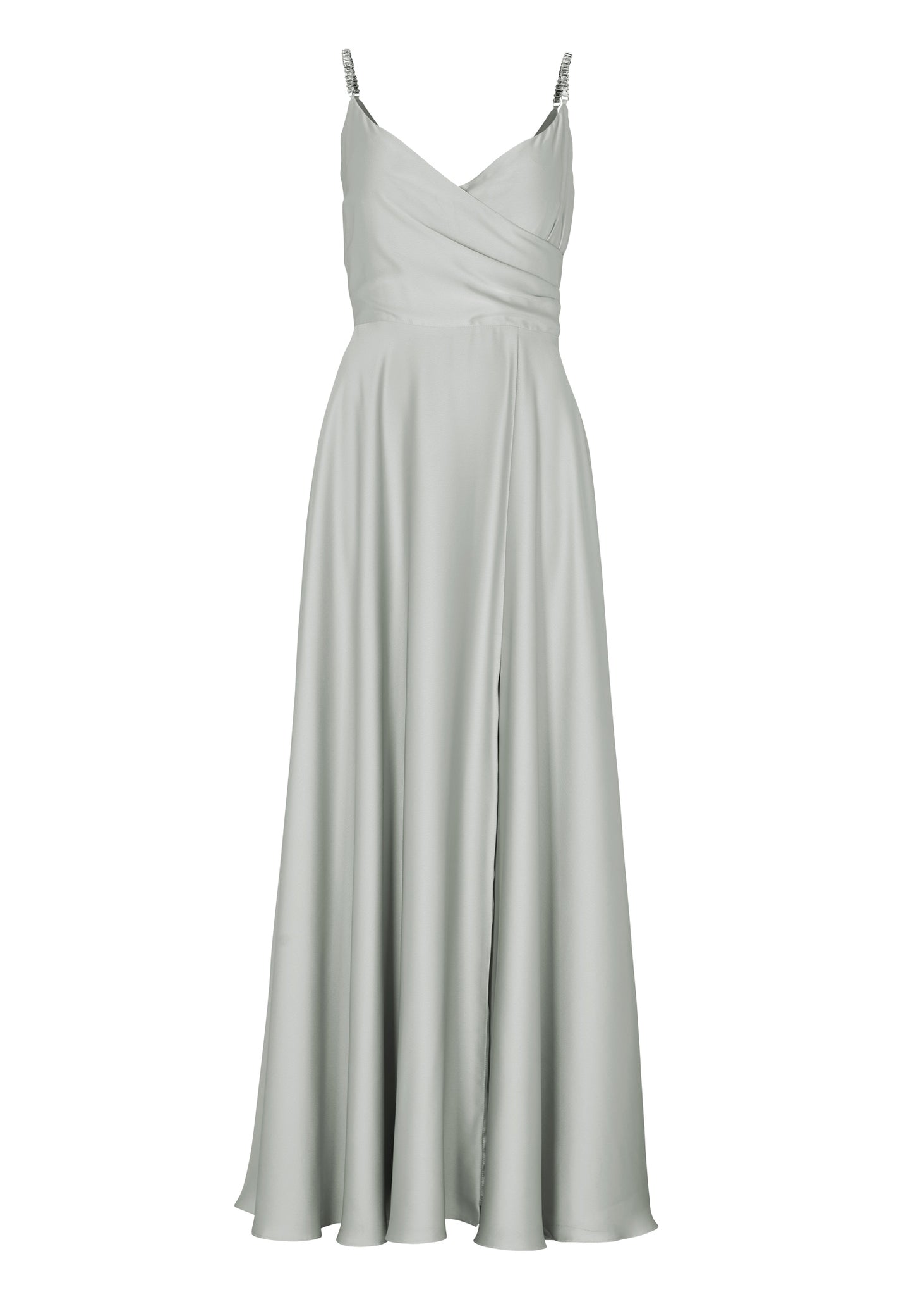 Abendkleid aus nachhaltigem Satinchiffon