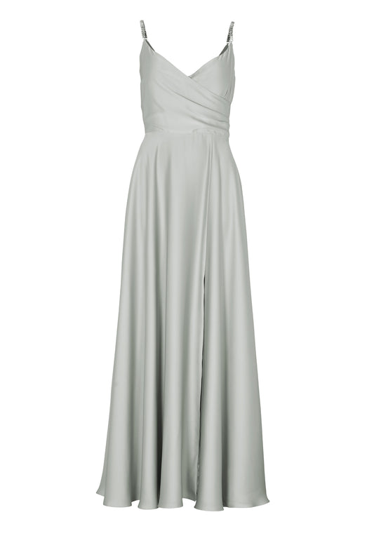 Abendkleid aus nachhaltigem Satinchiffon