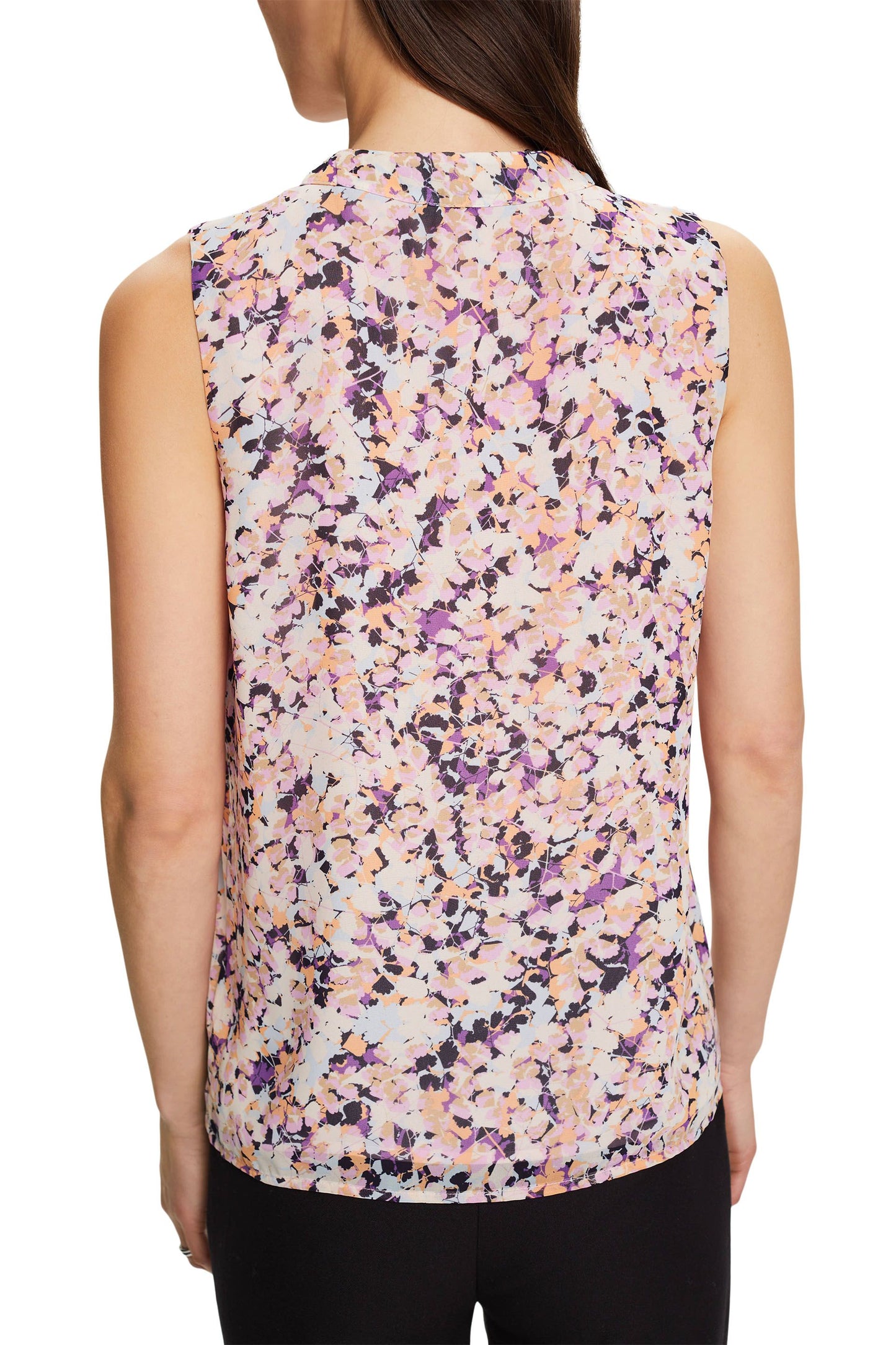Florales Top aus Crêpe-Chiffon