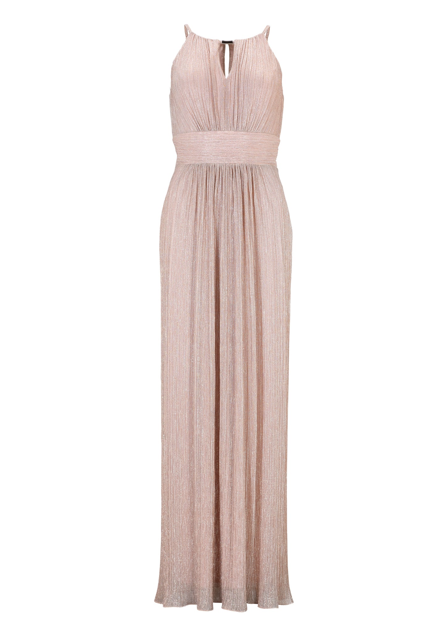 Abendkleid aus Plissee Jersey mit Metallic Fäden