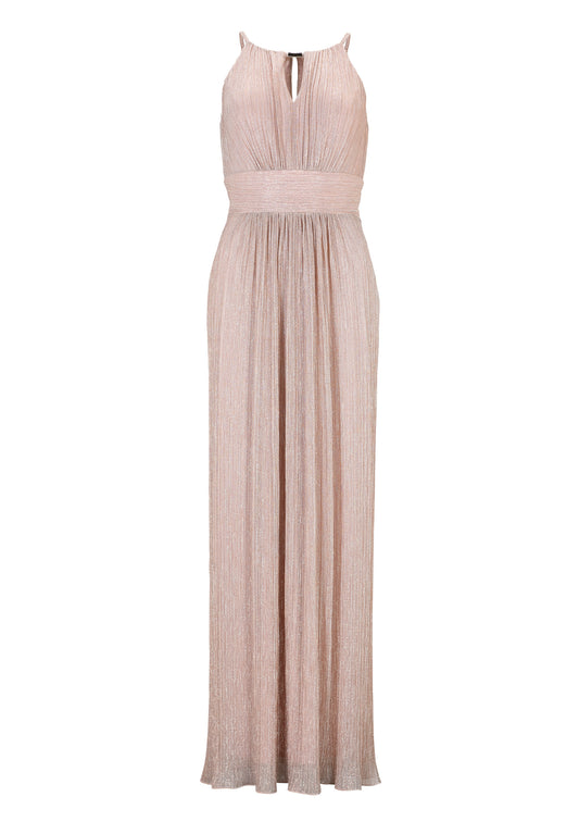 Abendkleid aus Plissee Jersey mit Metallic Fäden