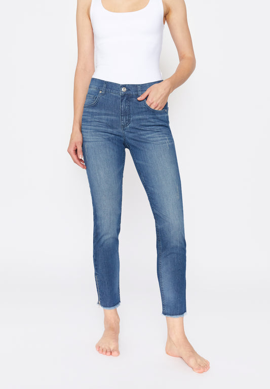 Skinny Ankle Zip Fringe