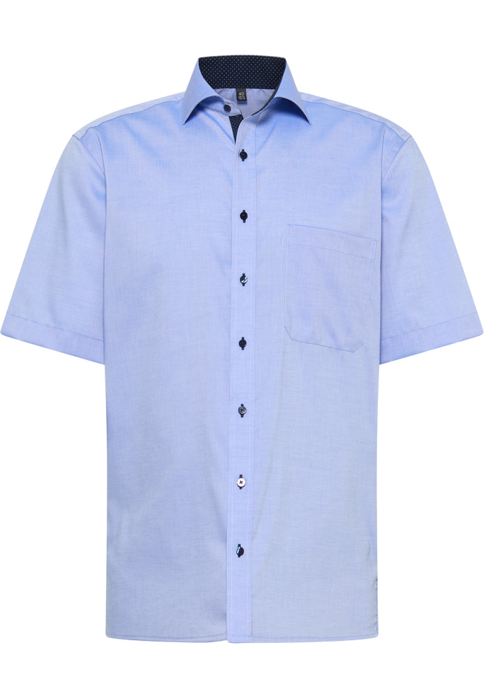 ETERNA unifarbenes Pinpoint Kurzarmhemd COMFORT FIT