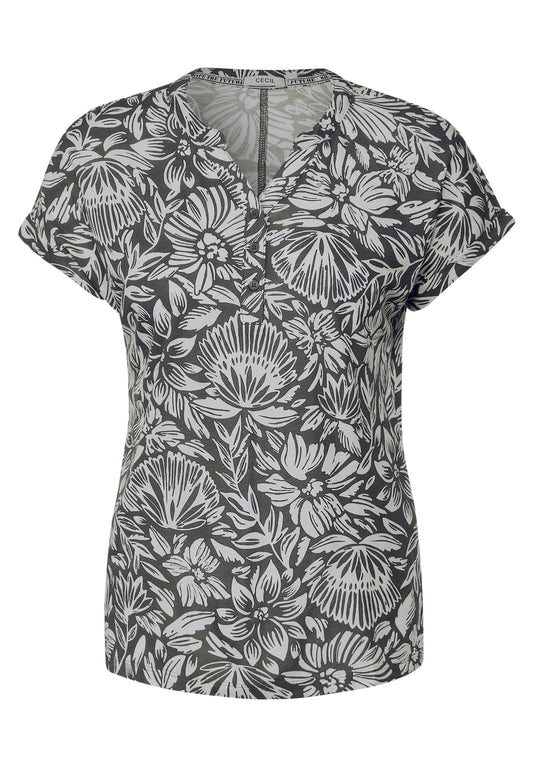 T-Shirt mit Blumenmuster