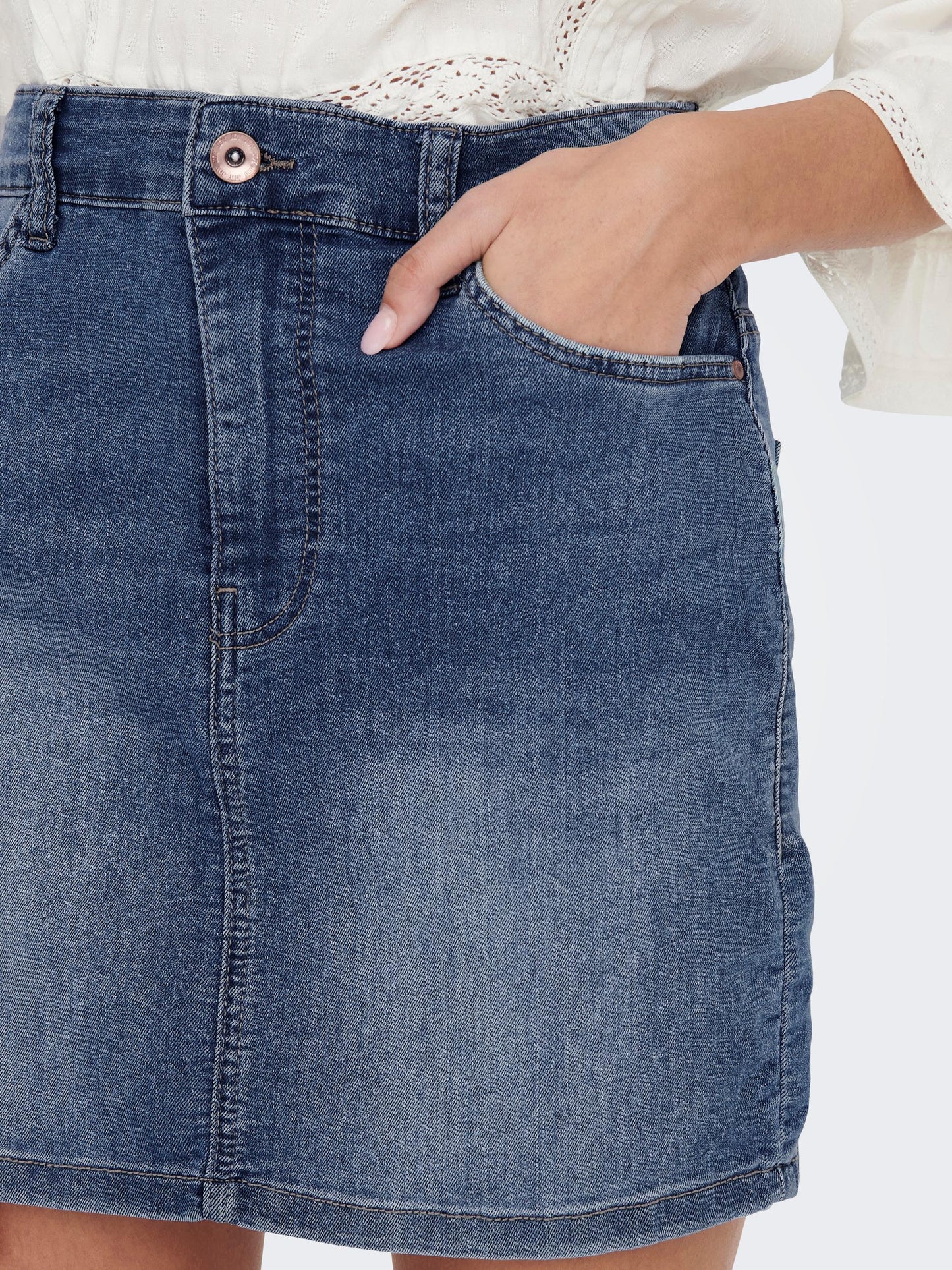 JDYMOLLY HW MINI SKIRT MIX DNM