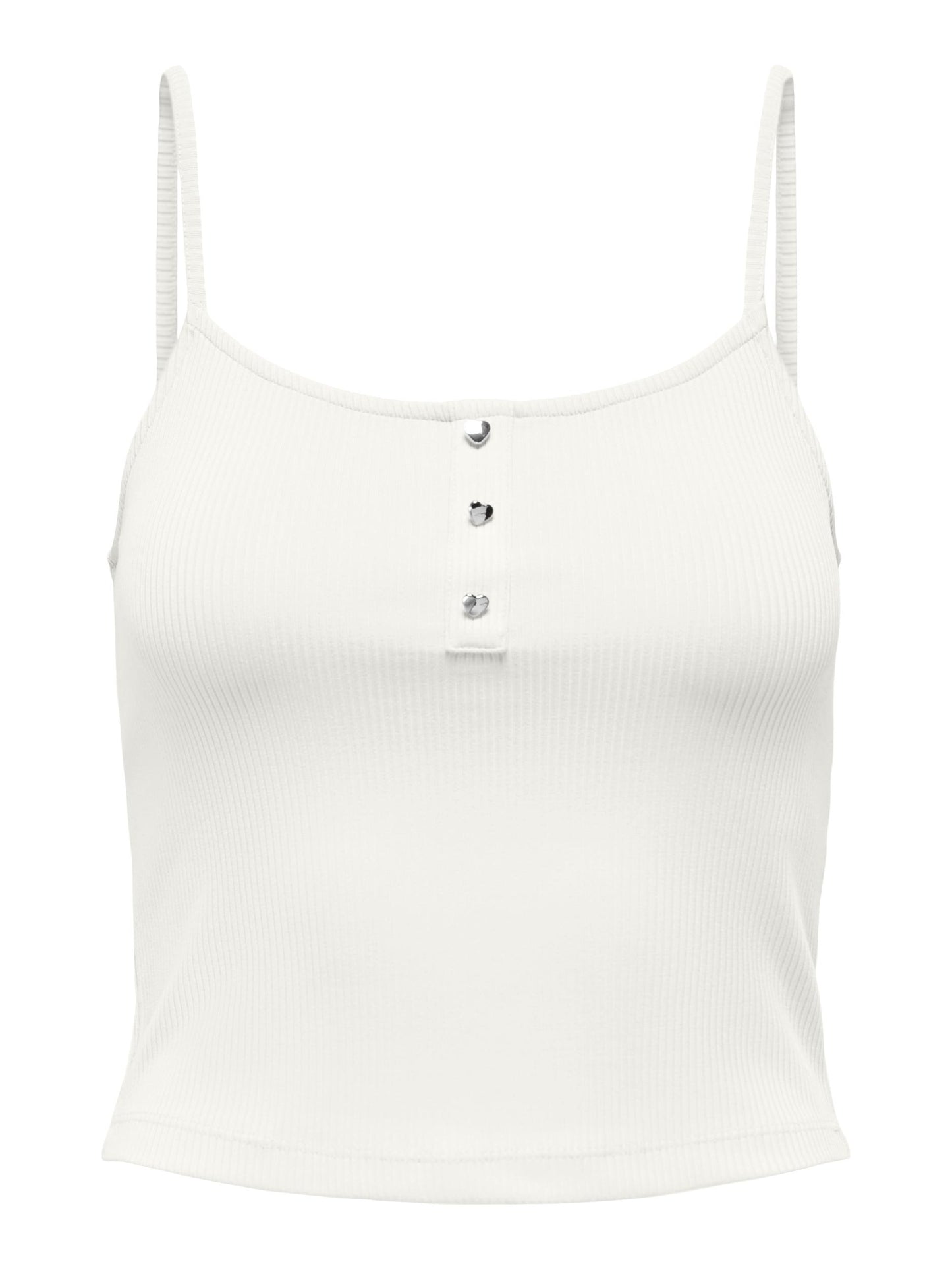 ONLUNINA LIFE S/L HEART BUTTON TOP JRS