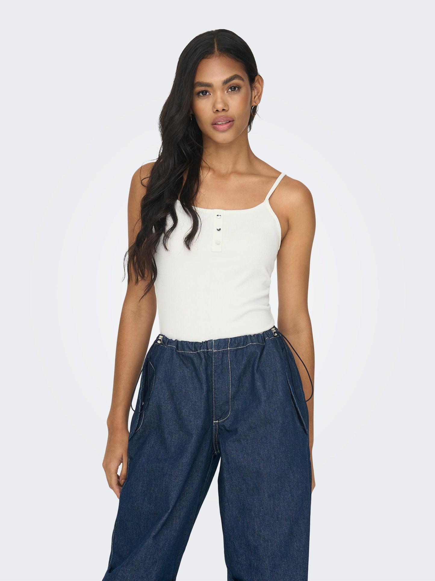 ONLUNINA LIFE S/L HEART BUTTON TOP JRS