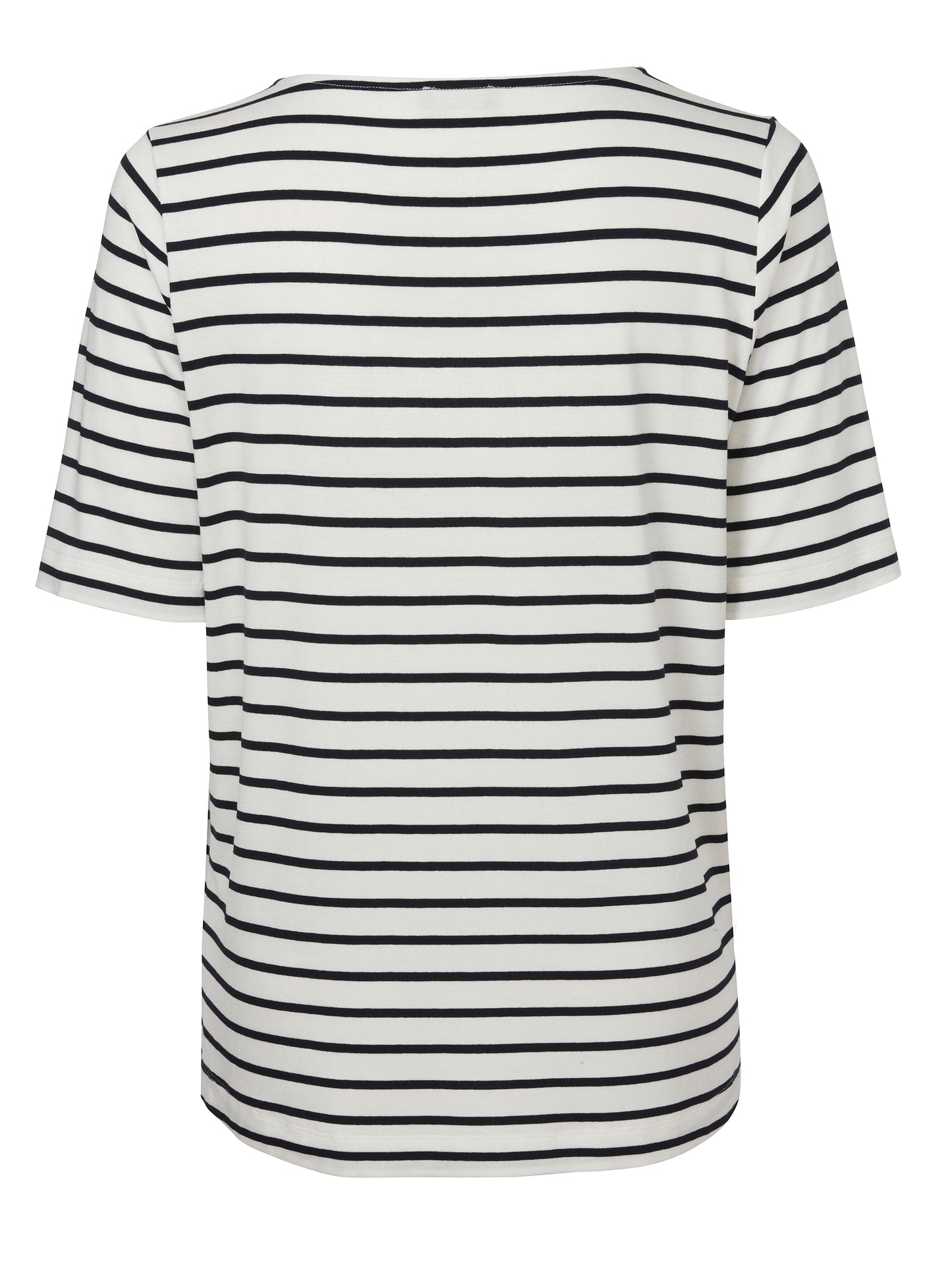 T-Shirt Rundhals 1/2 Arm Ringel Strass