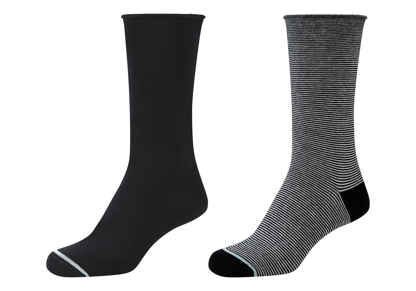 Women organic striped rolled Socks 2p