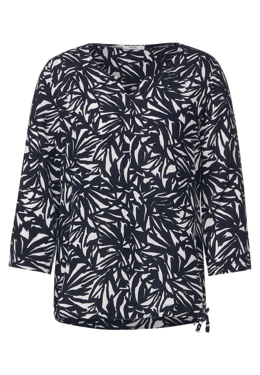 Print Bluse mit 3/4 Ärmel
