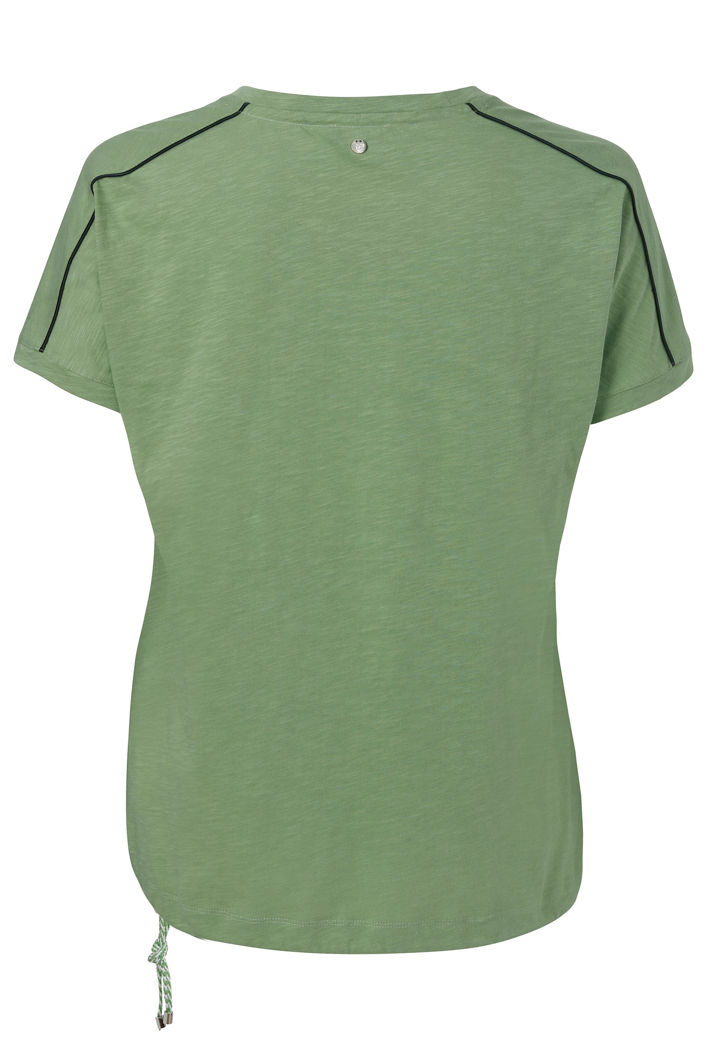 Bluse Rundhals ohne Arm Materialmix