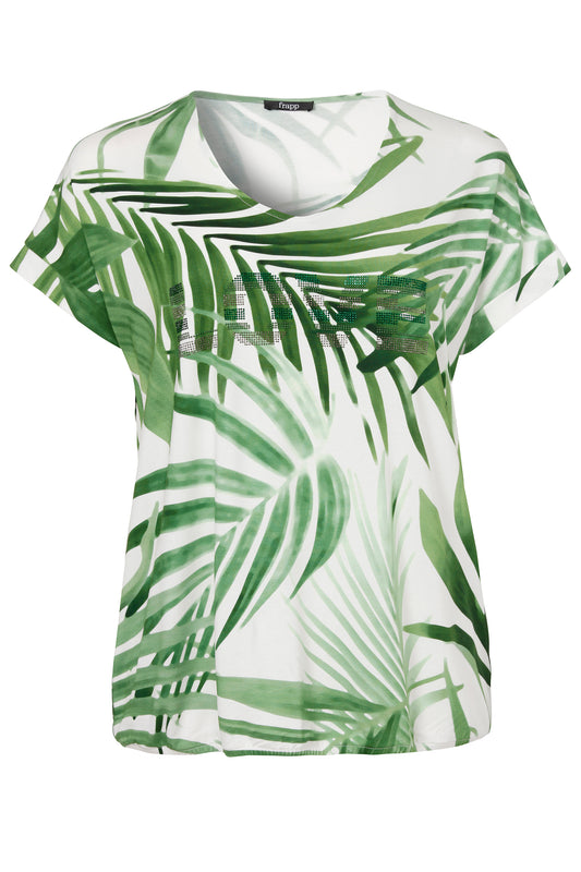 T-Shirt V-Ausschnitt ohne Arm Druck