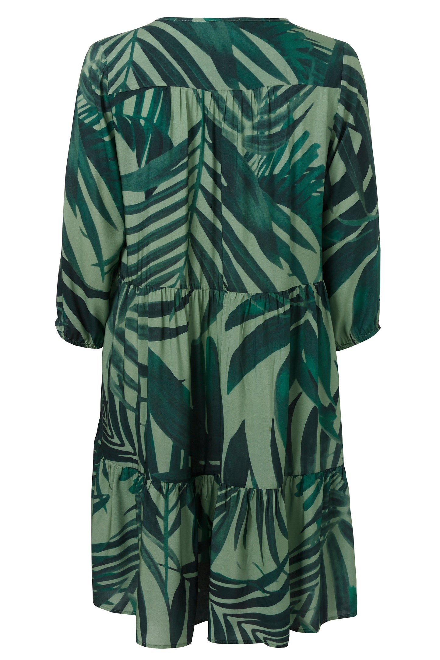 Kleid V-Ausschnitt 3/4 Arm Druck