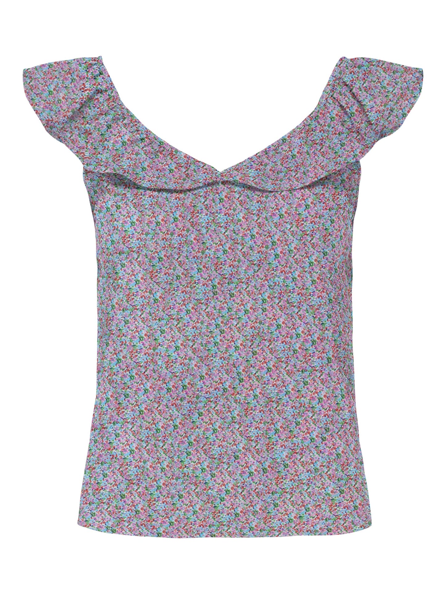 ONLNOVA LIFE S/L FRILL TOP AOP PTM