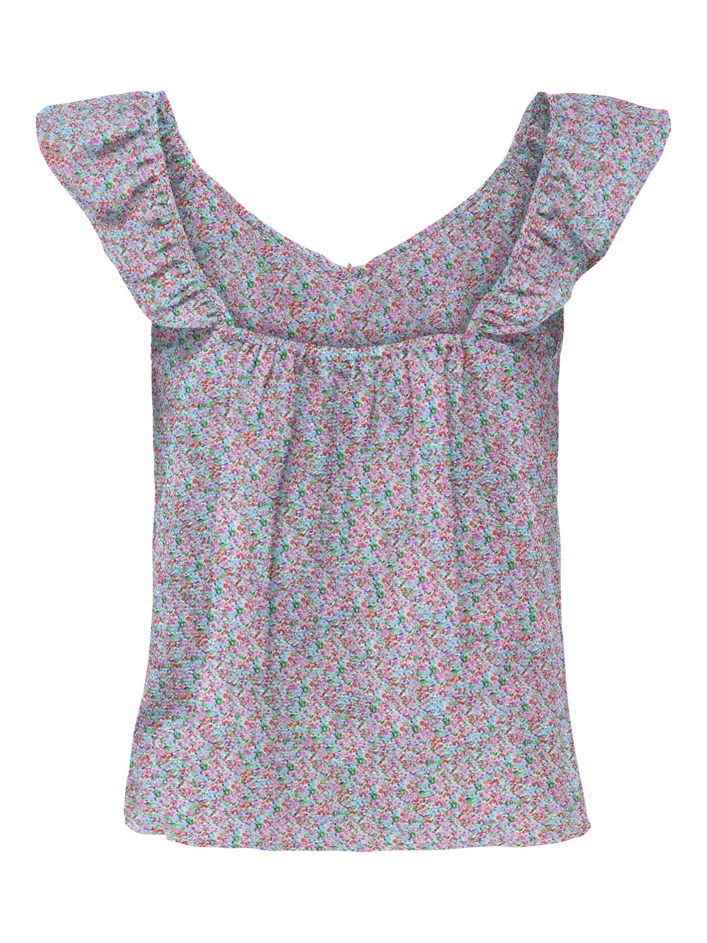ONLNOVA LIFE S/L FRILL TOP AOP PTM