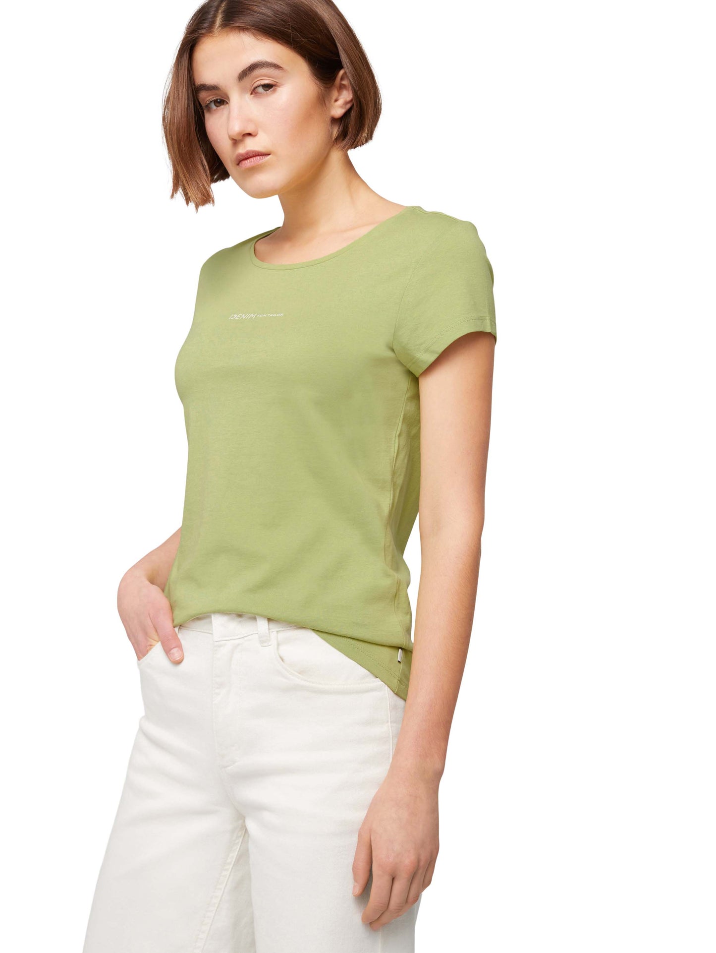 Slim Fit T- Shirt mit Logo Print
