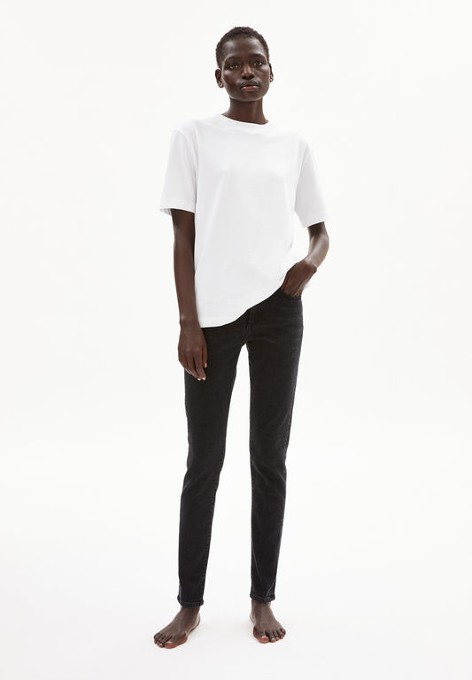 TILLAA Denims / 5 Pockets Skinny Solid, washed down black