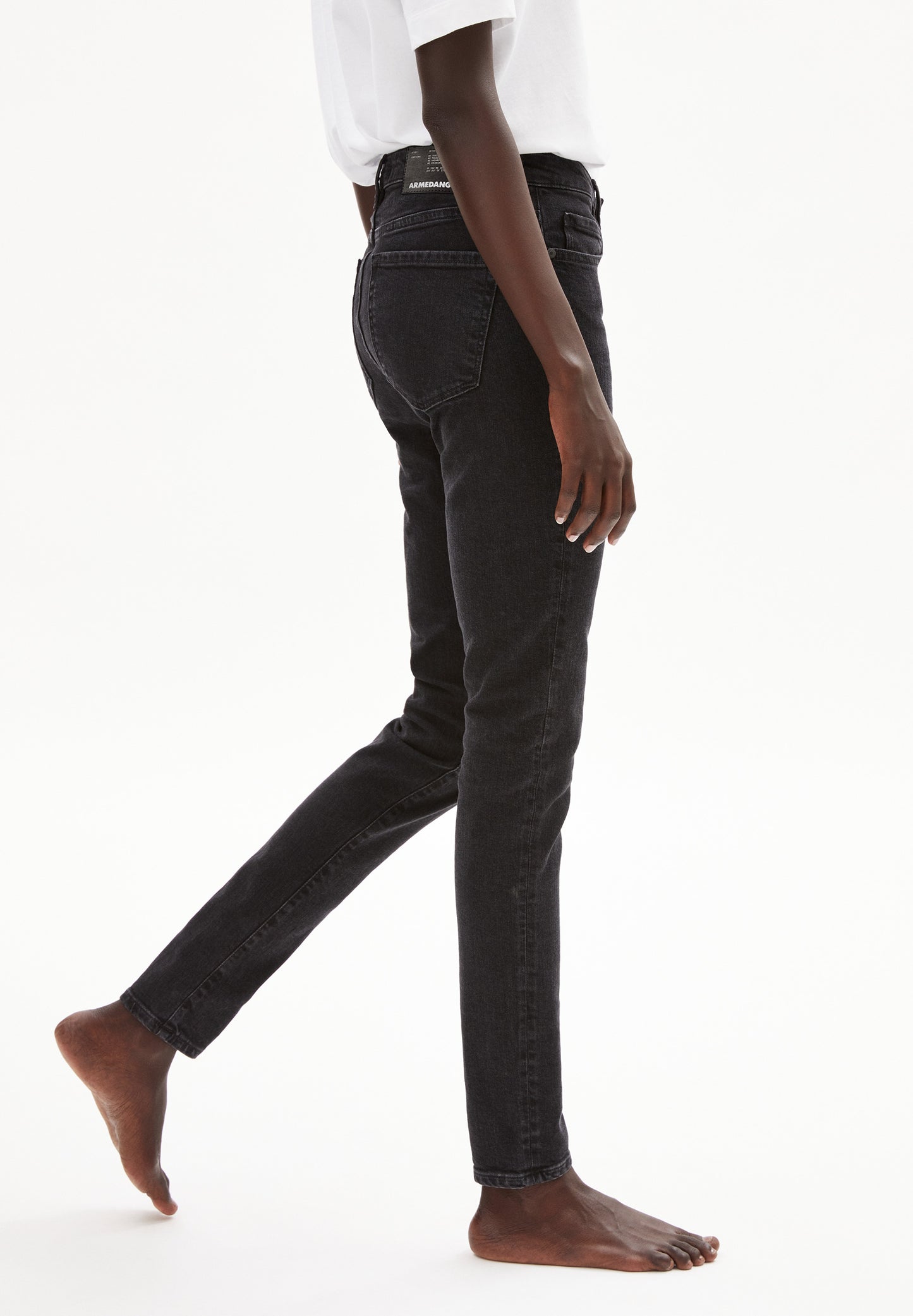 TILLAA Denims / 5 Pockets Skinny Solid, washed down black