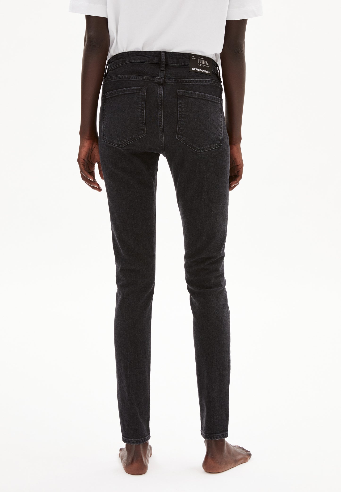 TILLAA Denims / 5 Pockets Skinny Solid, washed down black