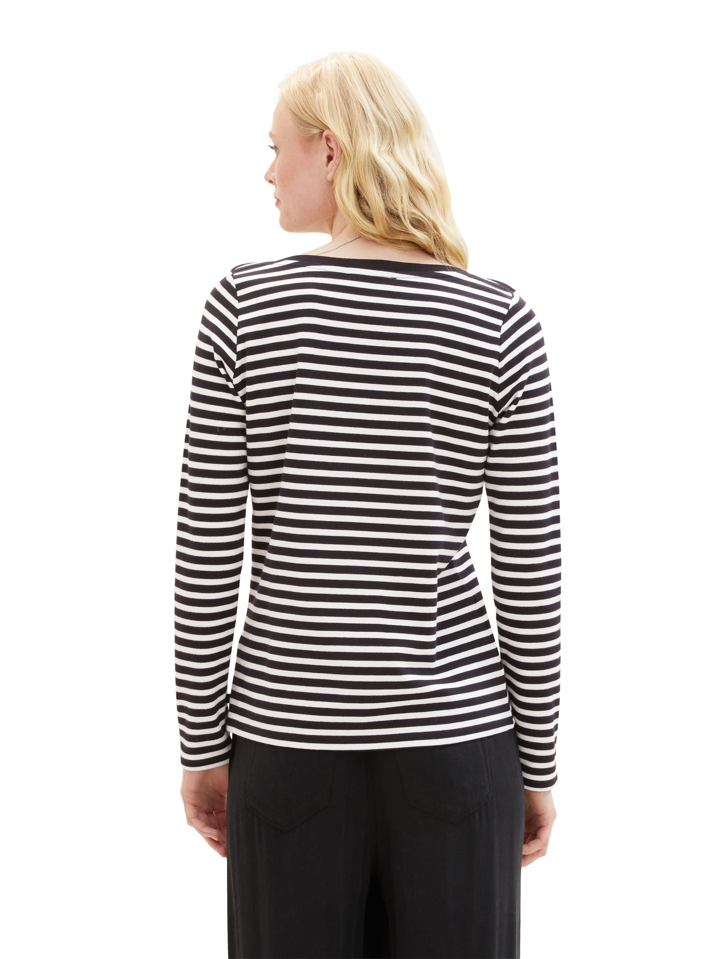 Gestreiftes Langarmshirt mit Bio-Baumwolle