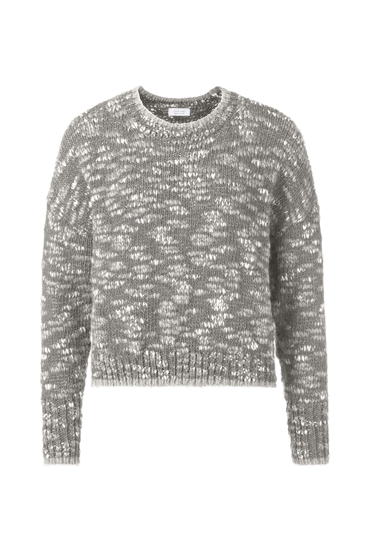 crew-neck fancy slub yarn