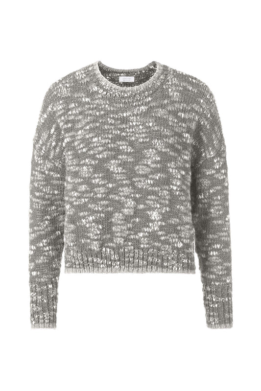 crew-neck fancy slub yarn
