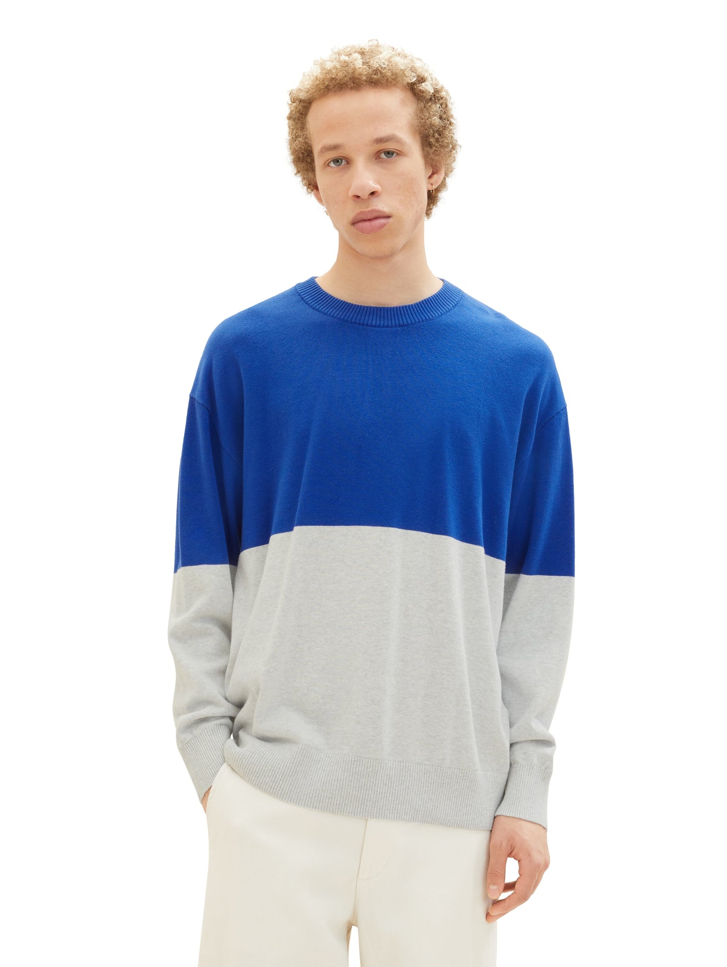 Strickpullover mit Colour Blocking