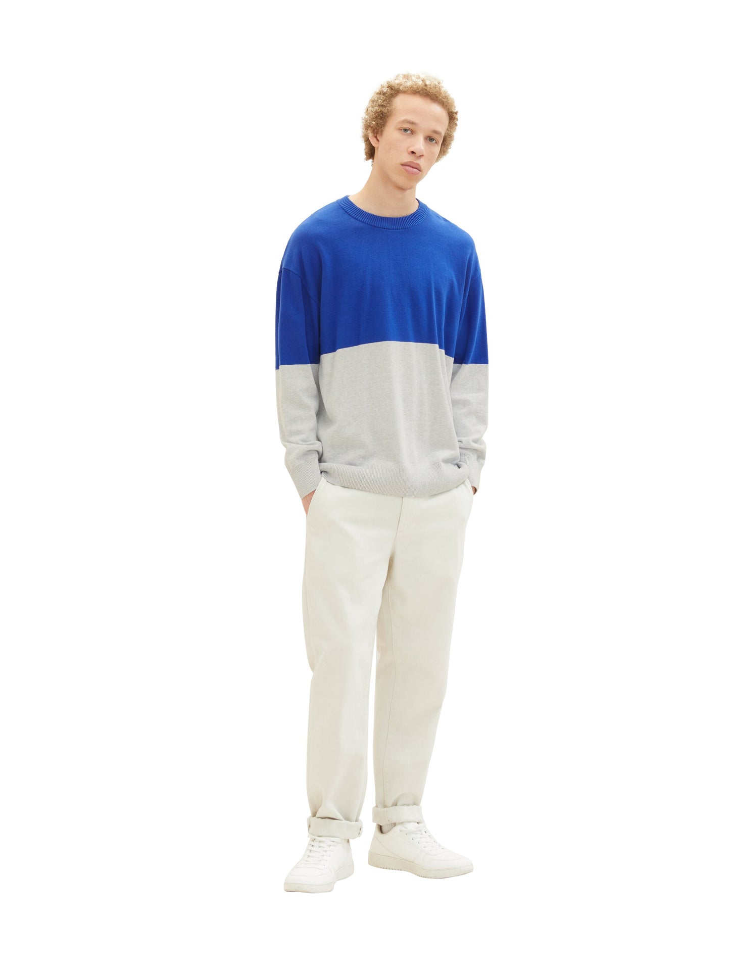 Strickpullover mit Colour Blocking
