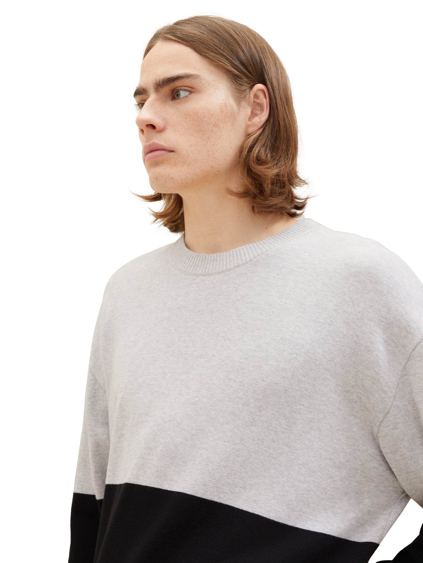Strickpullover mit Colour Blocking