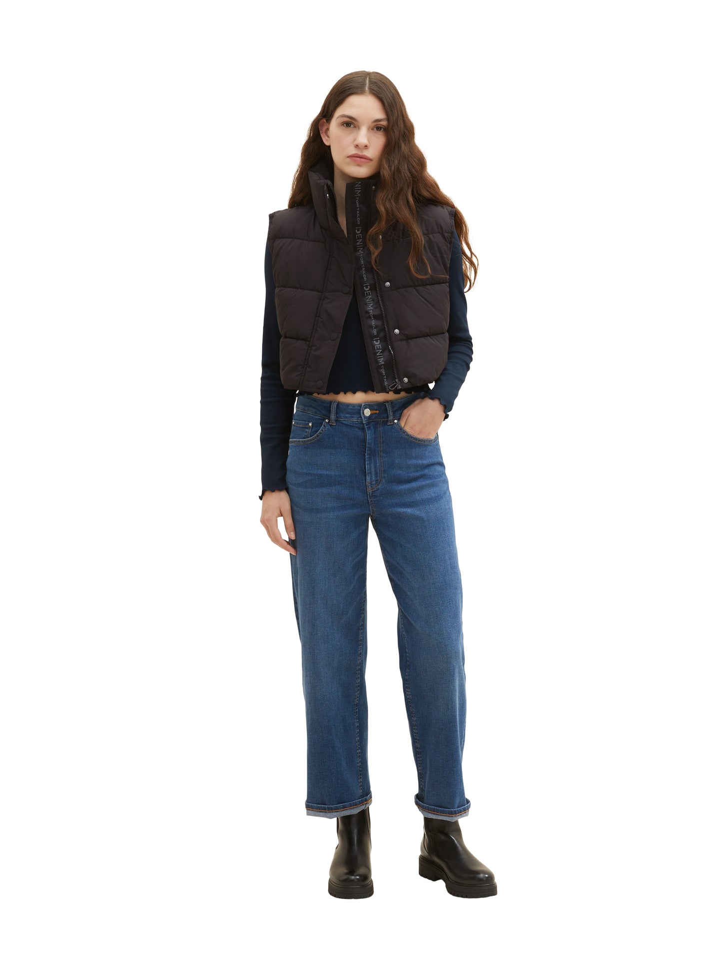 Cropped Puffer-Weste