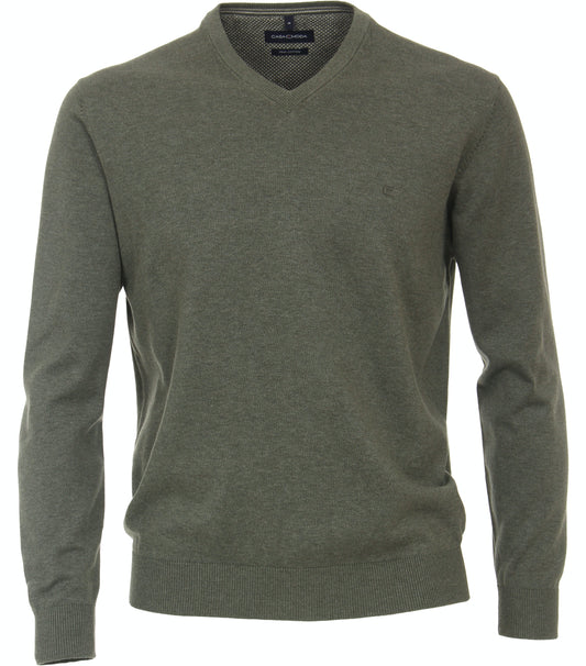 Pullover mit V-Ausschnitt uni 004430