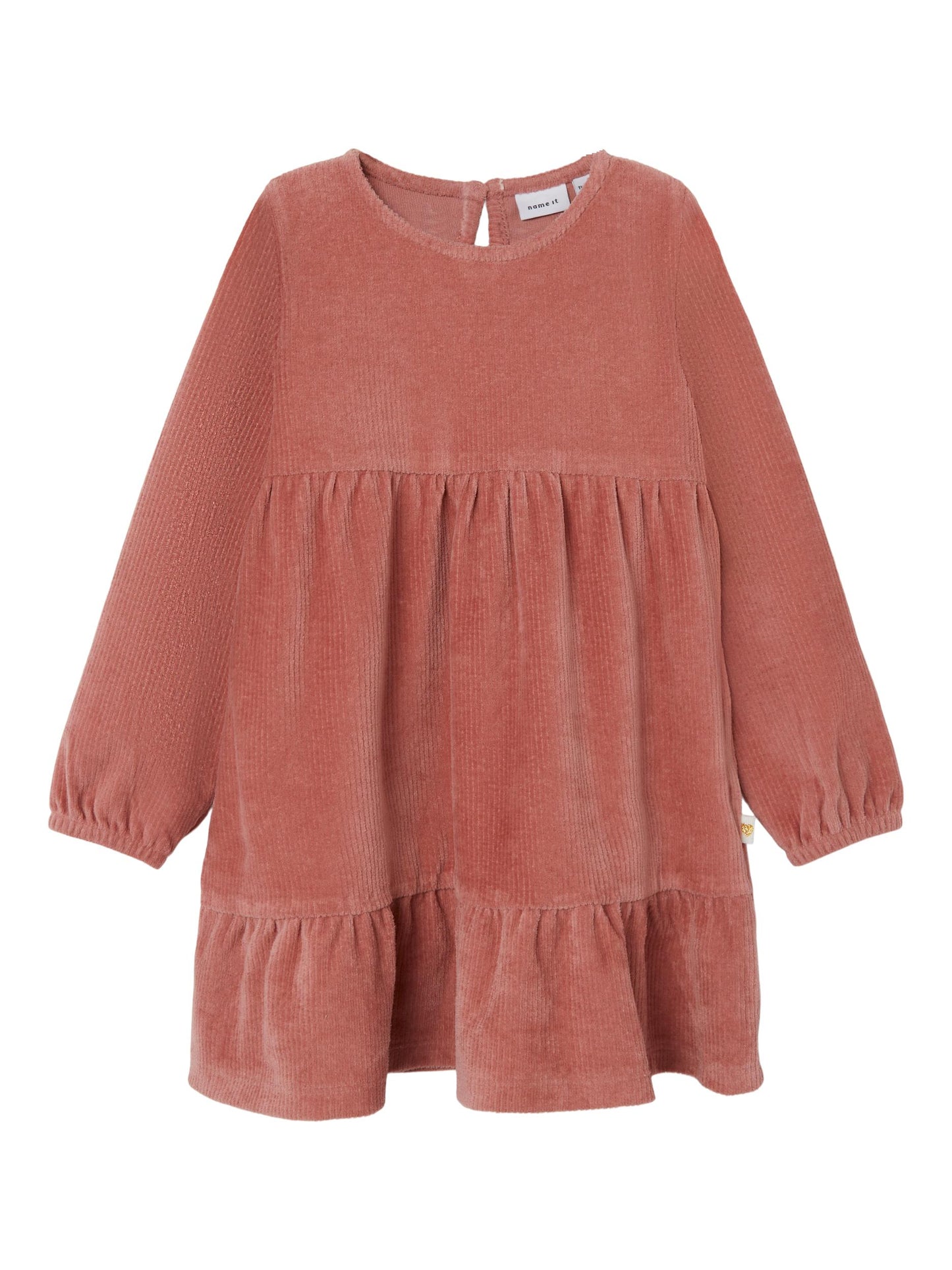 NMFNELLY LS VEL DRESS SOLID