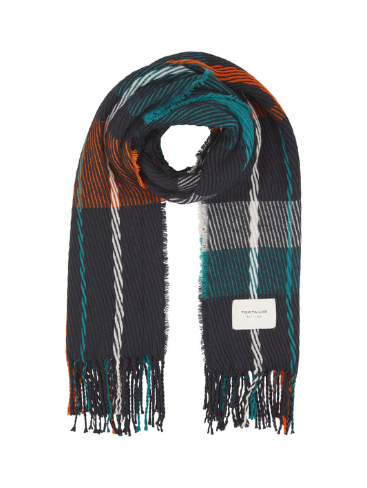 Strukturierter Schal mit recyceltem Polyester
