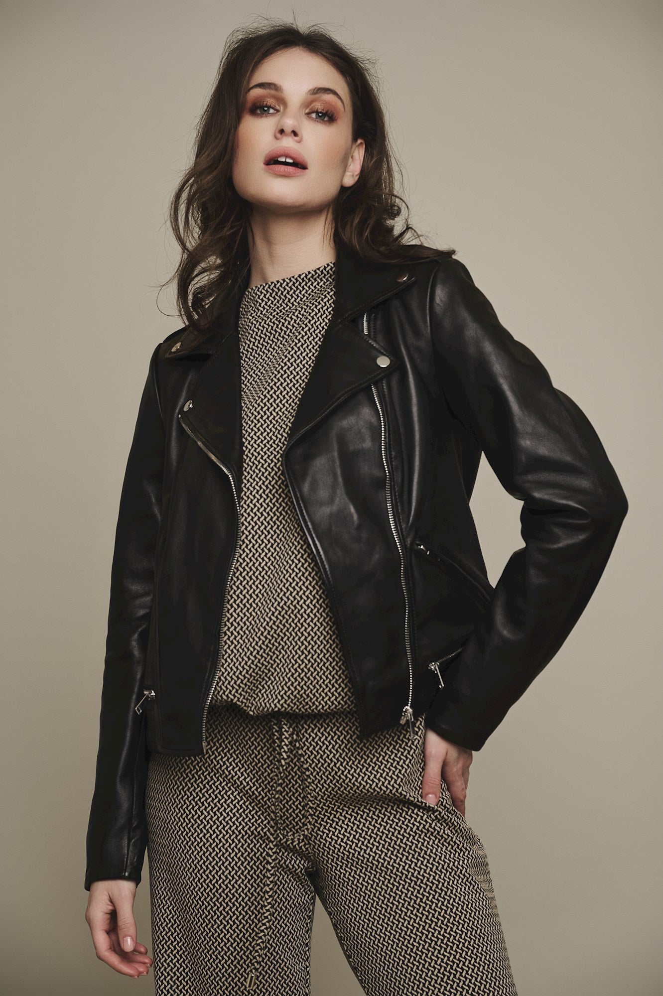Rino&Pelle Jacke Leder Fblack
