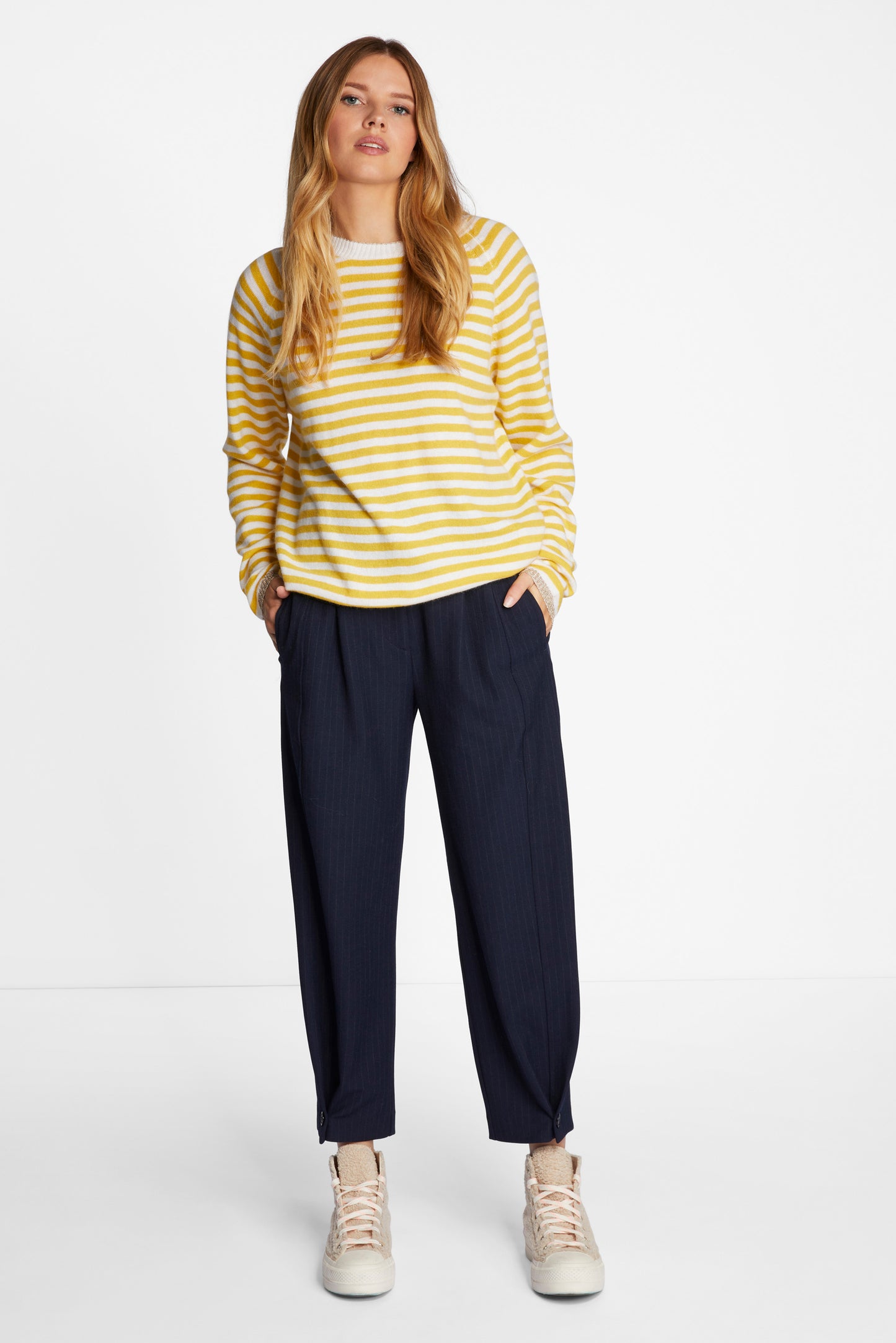 Carotte pinstripe pants EcoVero