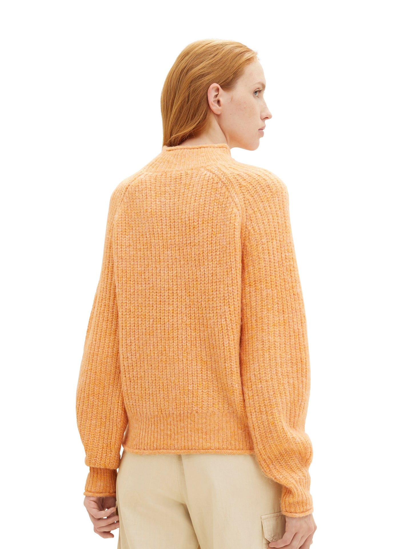 Strickpullover mit Stehkragen