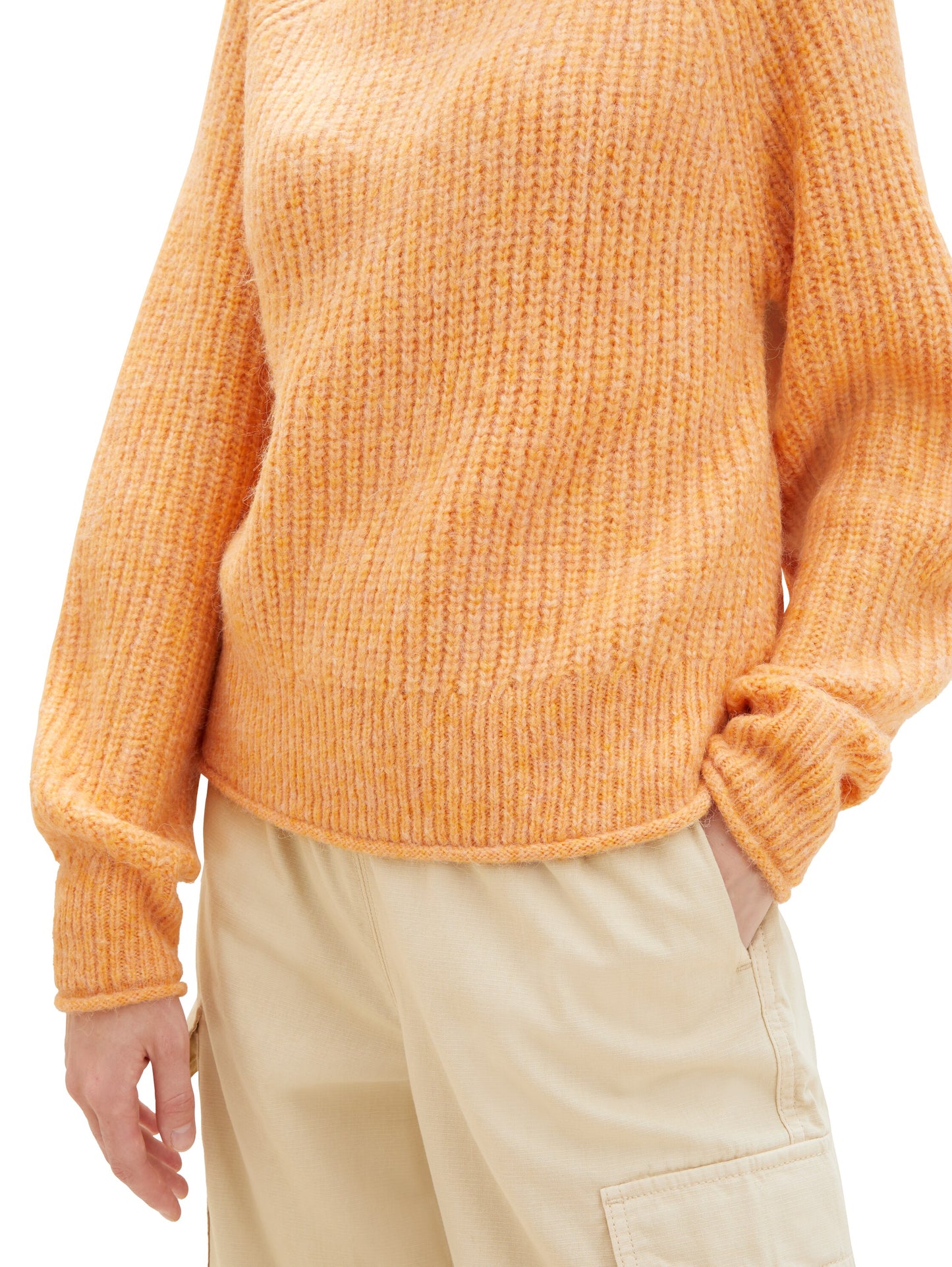 Strickpullover mit Stehkragen