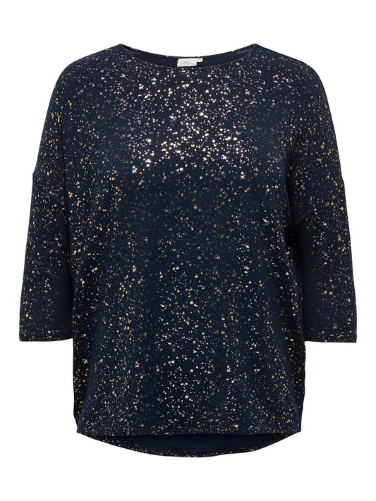 CARFOILA 3/4 O-NECK TOP JRS BF