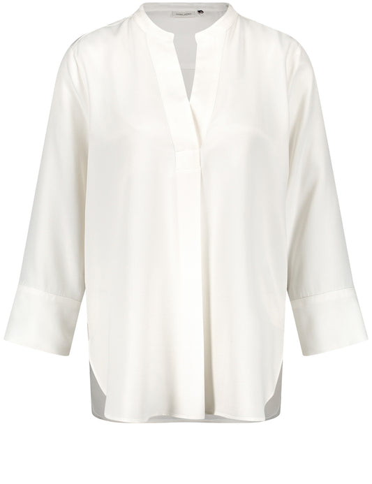 3/4 Arm Bluse mit verlängertem Rückenteil