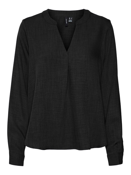 VMMARLA V-NECK LS TOP WVN GA