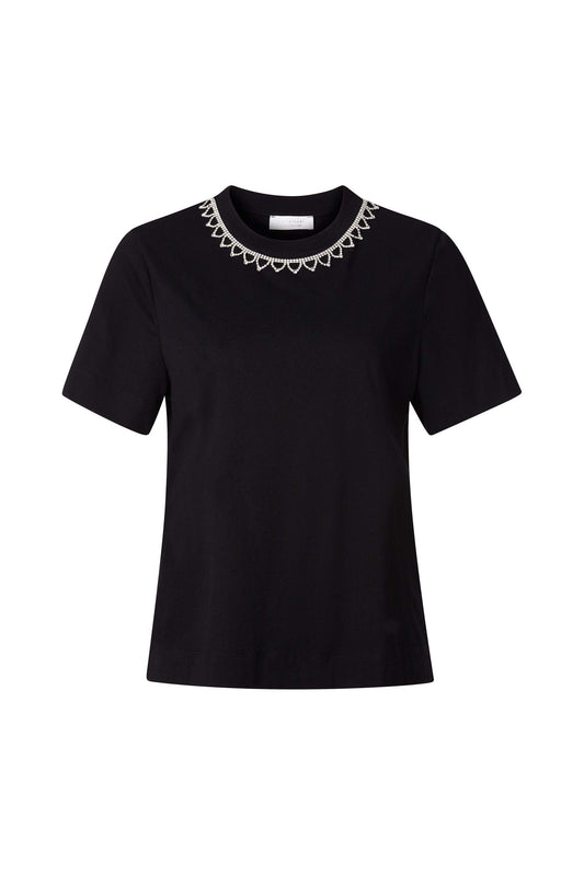 T-shirt with strass application organic