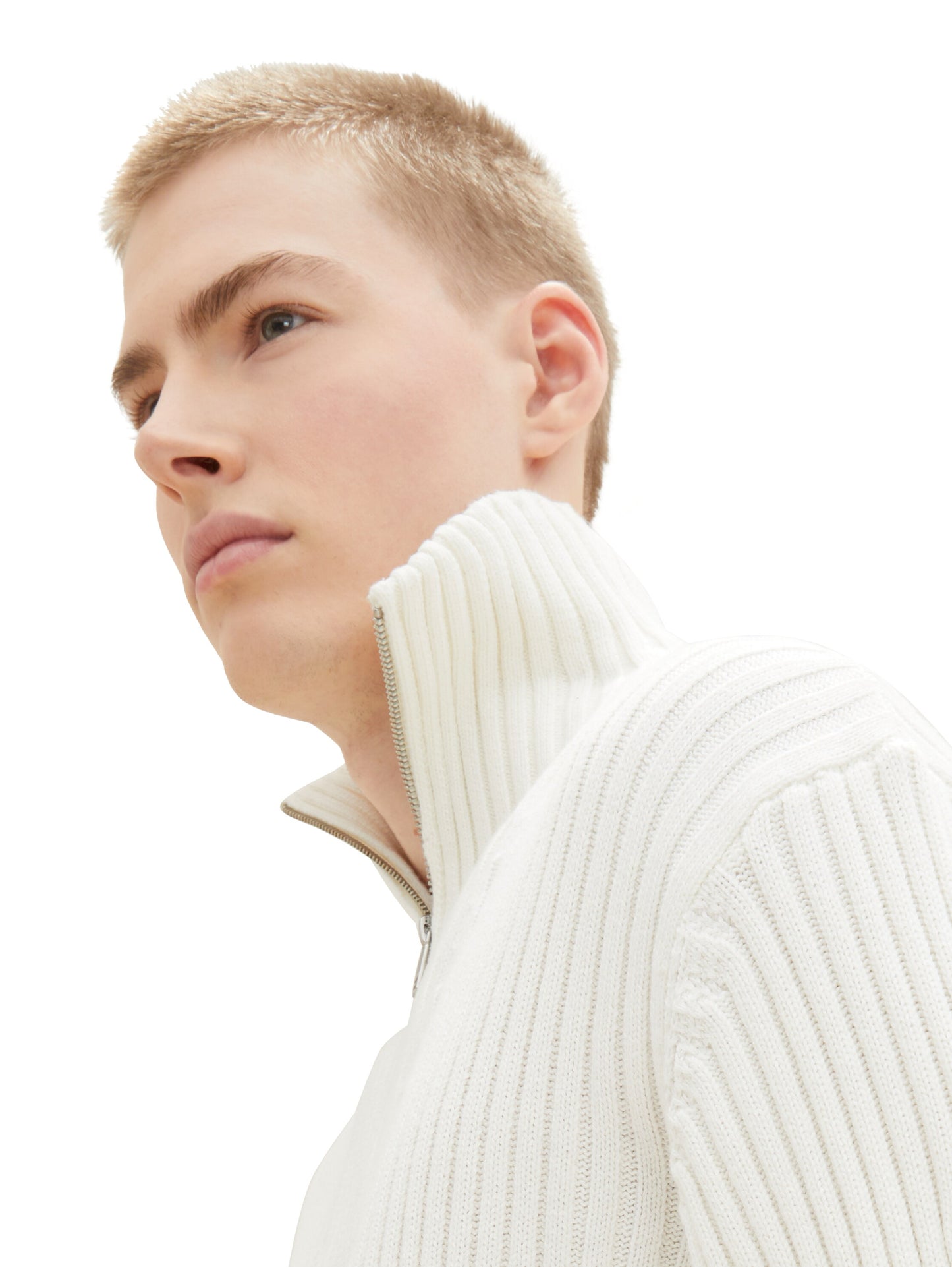 Troyer Strickpullover mit Rippstruktur