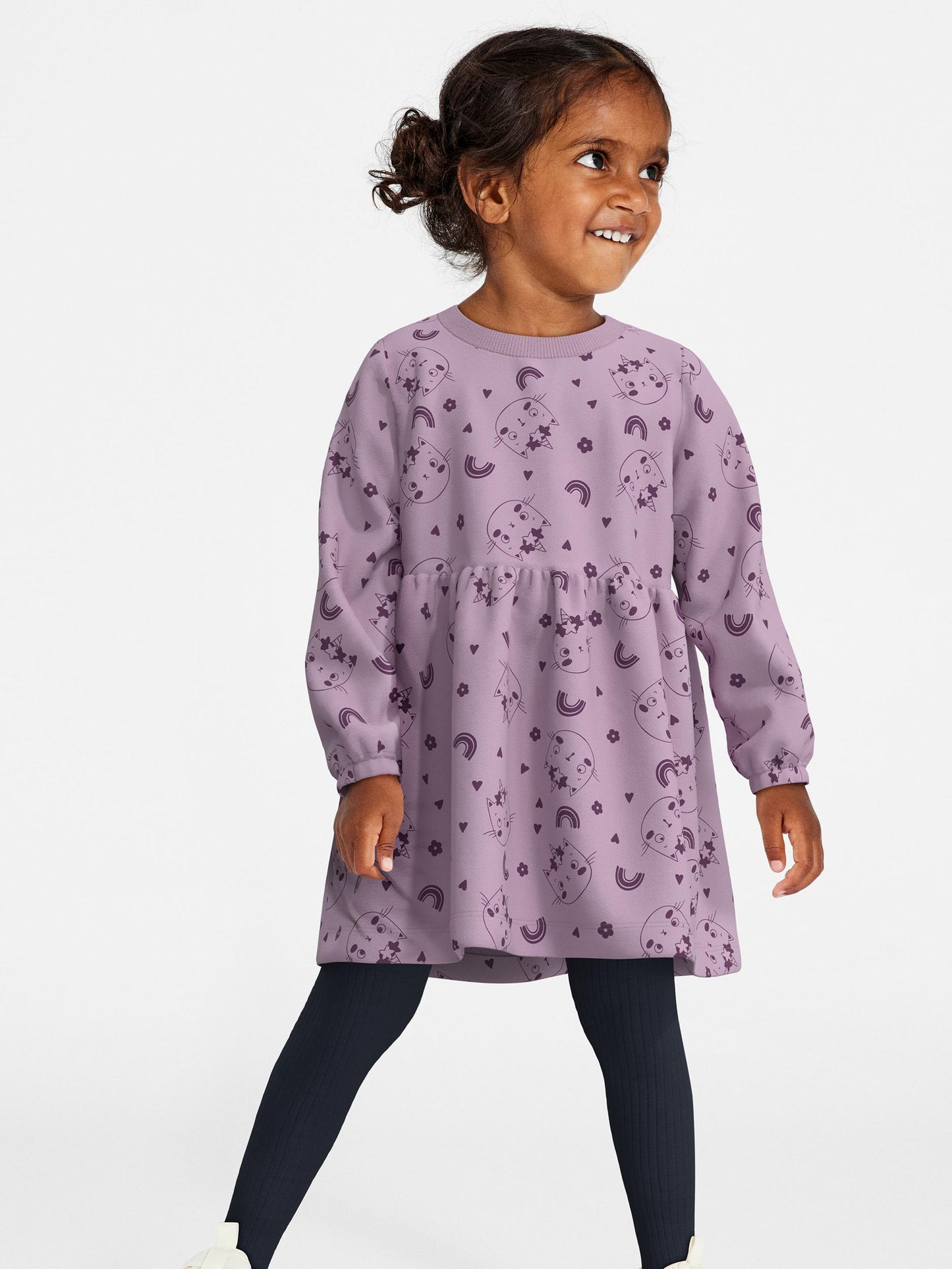 NMFVILUBA LS SWE DRESS BRU S1