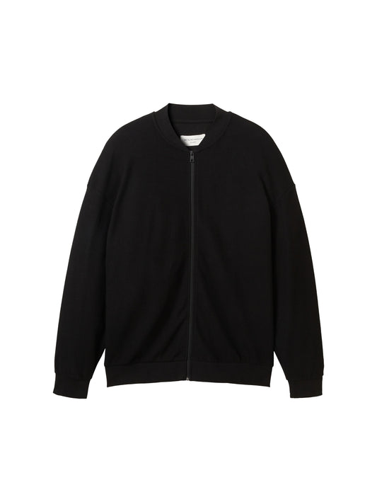 Bomber-Sweatjacke mit Struktur