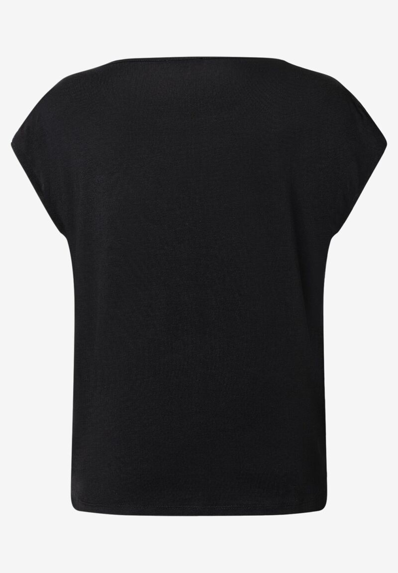 Shirt mit Spitzenfront  schwarz/silber  GLAM-Kollektion