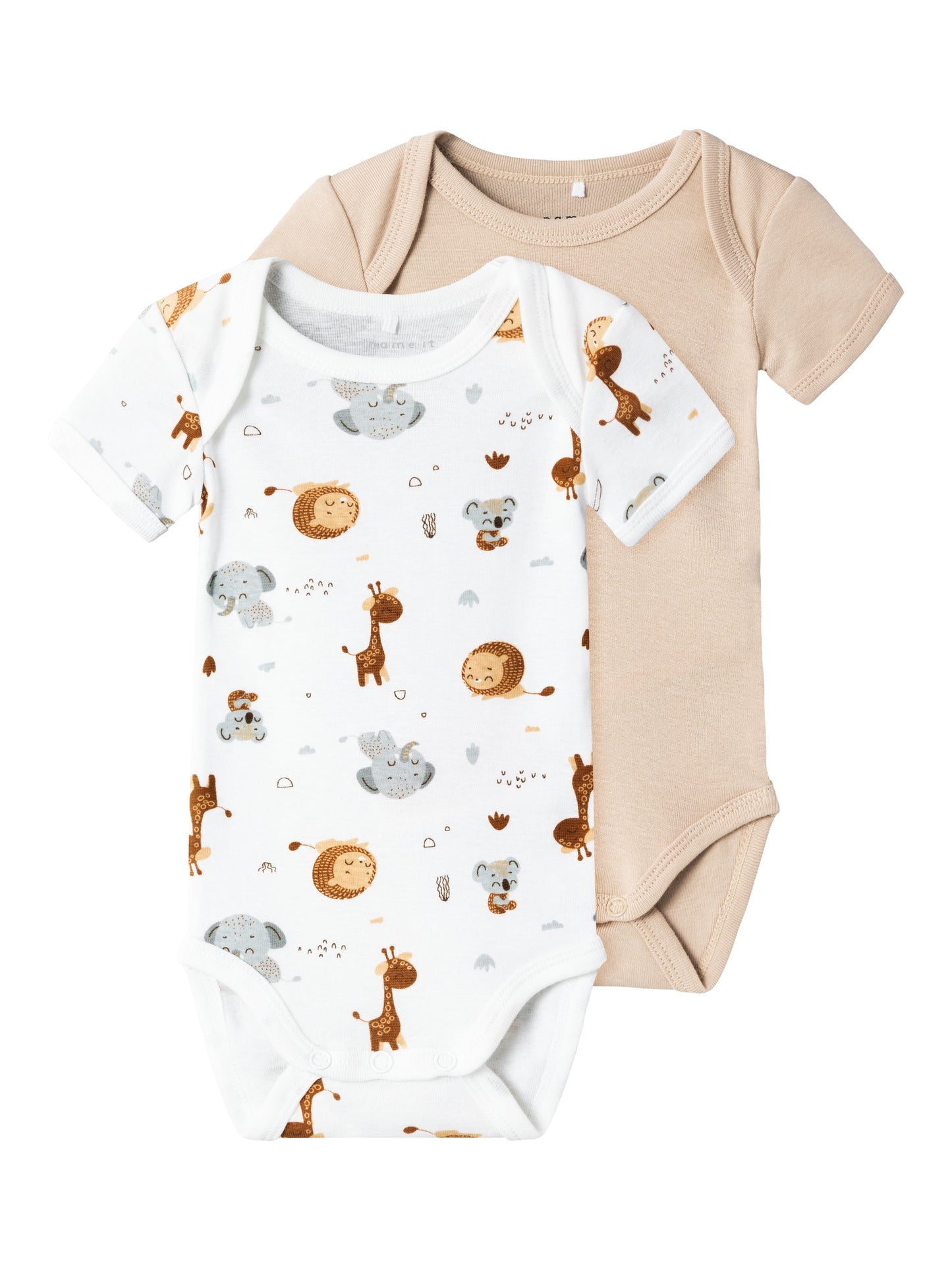 NBNBODY 2P SS BEIGE ANIMAL NOOS