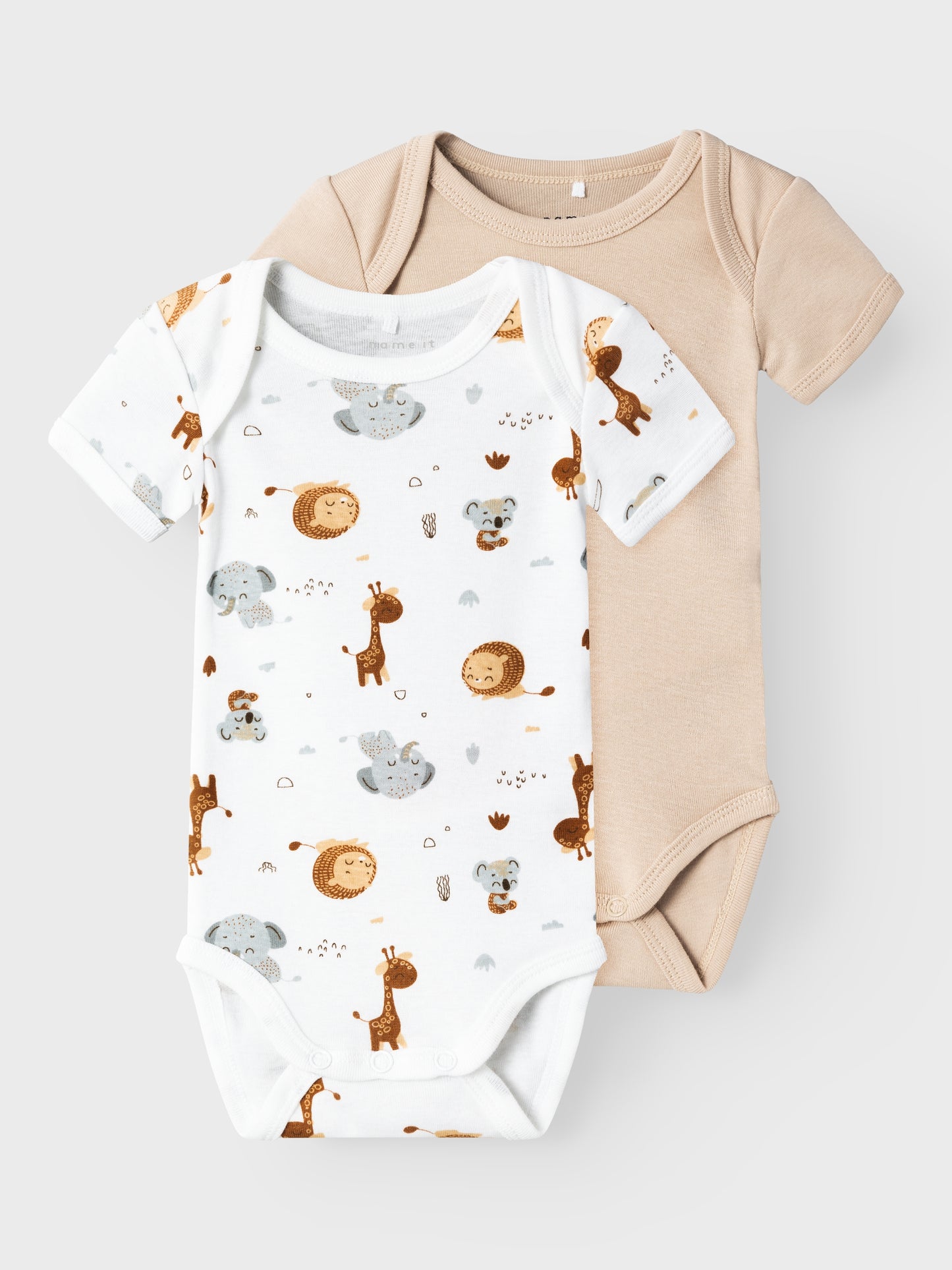 NBNBODY 2P SS BEIGE ANIMAL NOOS
