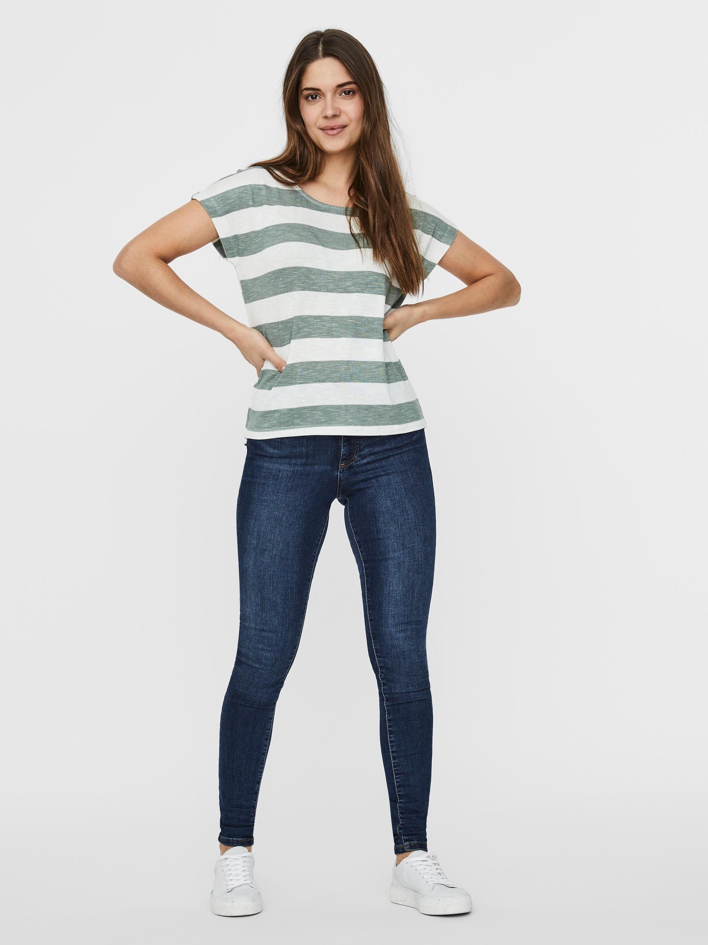 VMWIDE STRIPE S/L TOP GA JRS